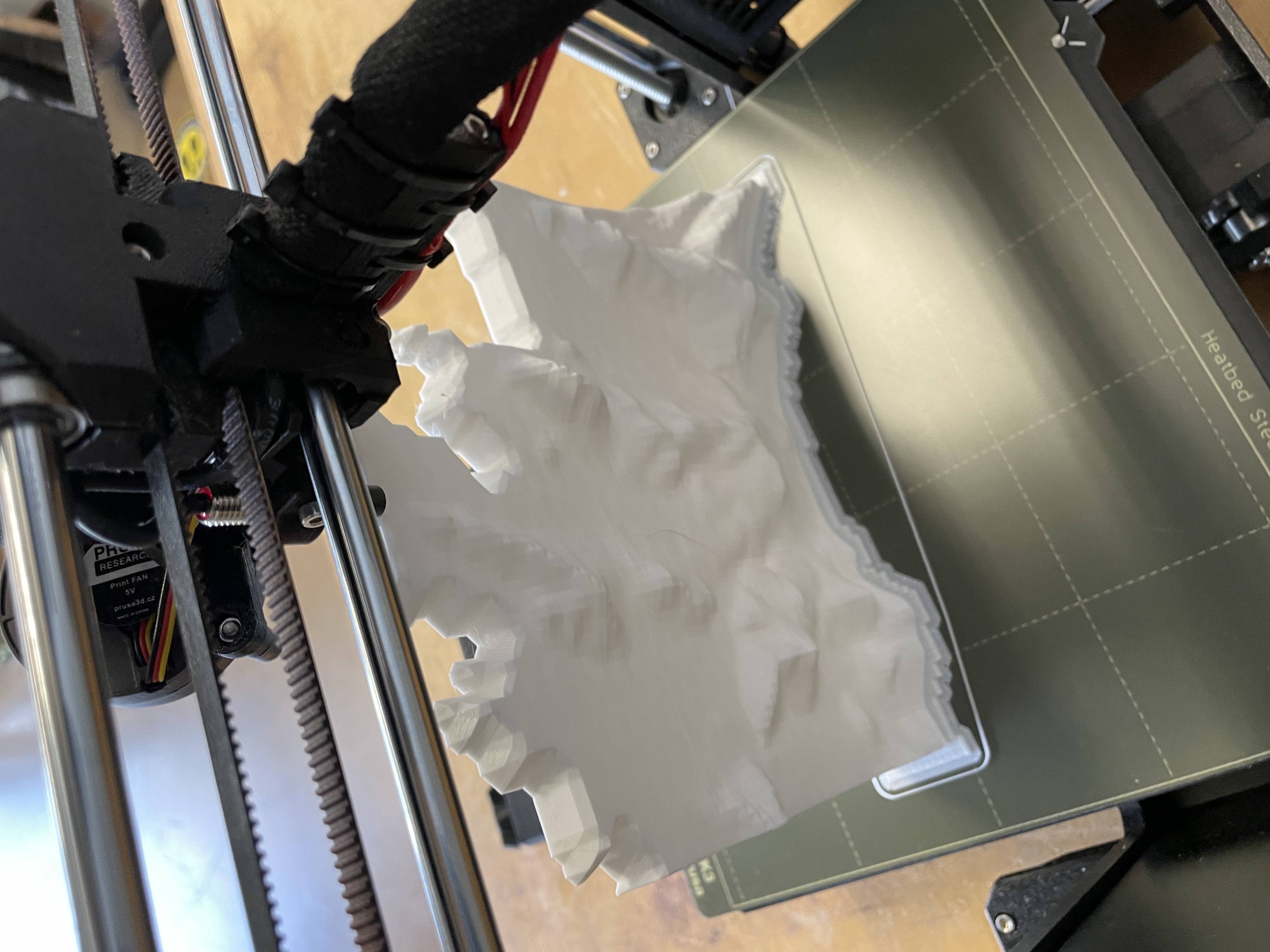Printing one quarter of the map
