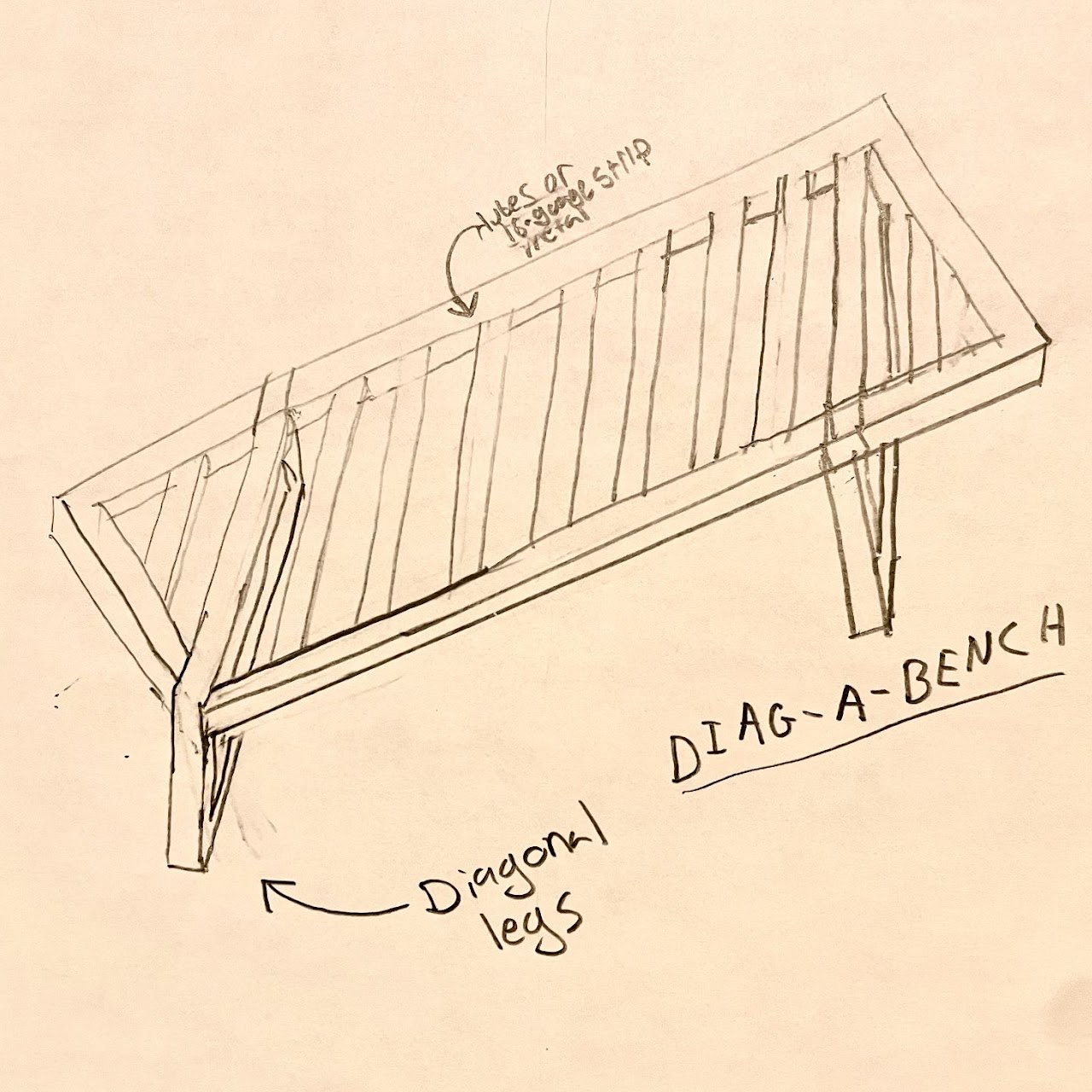 Diagonal bench draft design