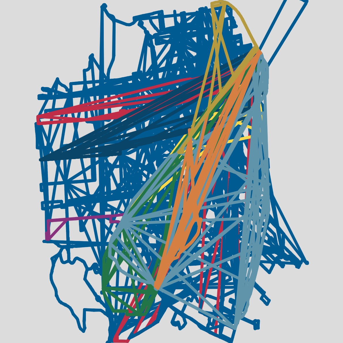 Generated pattern with messy lines